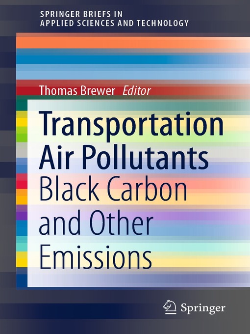 Title details for Transportation Air Pollutants by Thomas Brewer - Available